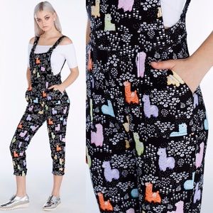 Llamacorn Fleece Overalls Blackmilk Rare Jumpsuit